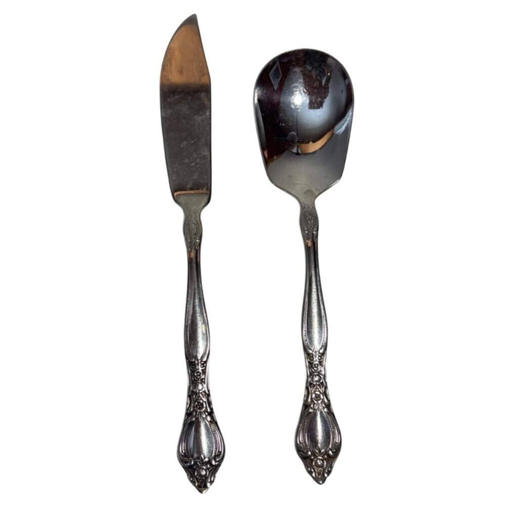 Oneida West Bend AFFECTION Butter Knife & Sugar Spoon Stainless Silverware USA